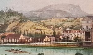 Dianahof und Kettenbrücke - 1860 ca.